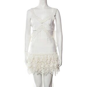 LoveShackFancy White Dress w Bow Cutouts Lace - never worn! - Small